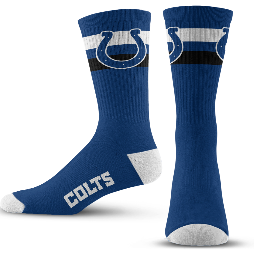 Indianapolis Colts For Bare Feet TMC Stripe Socks