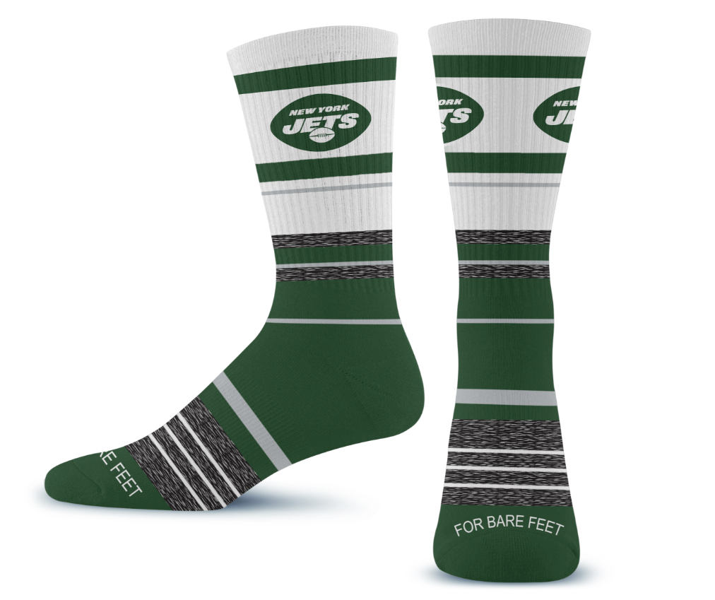 New York Jets For Bare Feet Men's Friday Sock