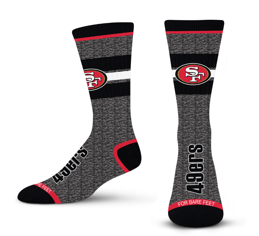 San Francisco 49ers For Bare Feet Men's Spotlight Marbled Sock