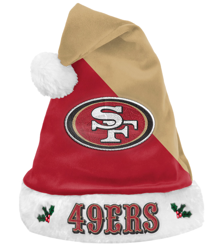 San Francisco 49ers FOCO Color Block Santa Hat