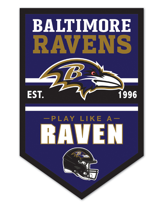 Baltimore Ravens Wincraft Wood Banner Sign 11X17