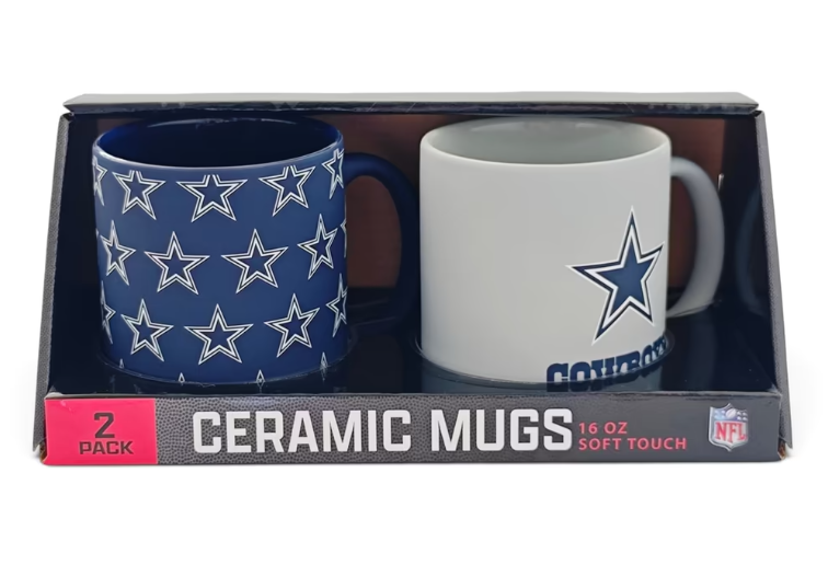 Dallas Cowboys Pegasus Two-Piece 16oz. Home & Away Soft Touch Ceramic Mug Set
