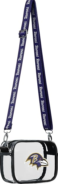 Baltimore Ravens FOCO Team Stripe Clear Crossbody Bag