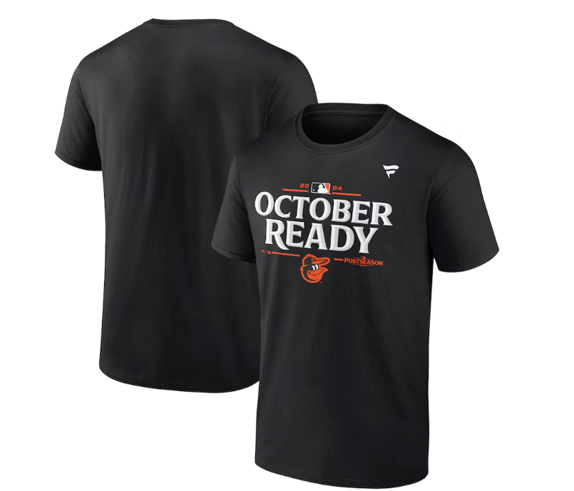 Baltimore Orioles Fanatics 2024 MLB Postseason Locker Room T-Shirt - Black