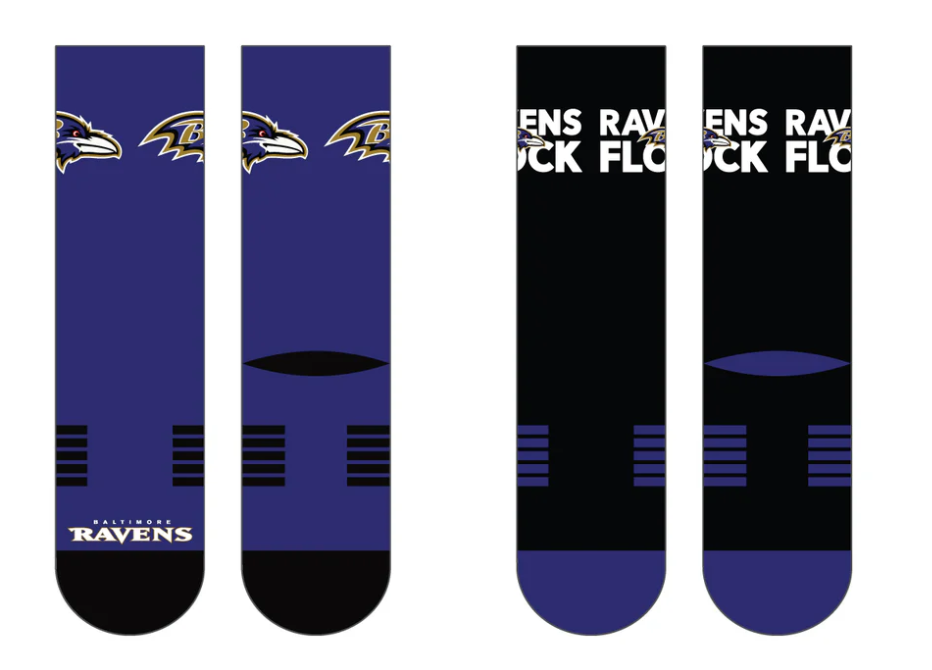 Baltimore Ravens Strideline Premier Knit Crew 2 Pack Socks