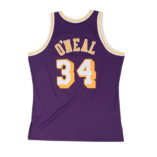 Los Angeles Lakers Mitchell & Ness #34 Shaquille O'Neal 1996-97 Swingman Jersey - Purple