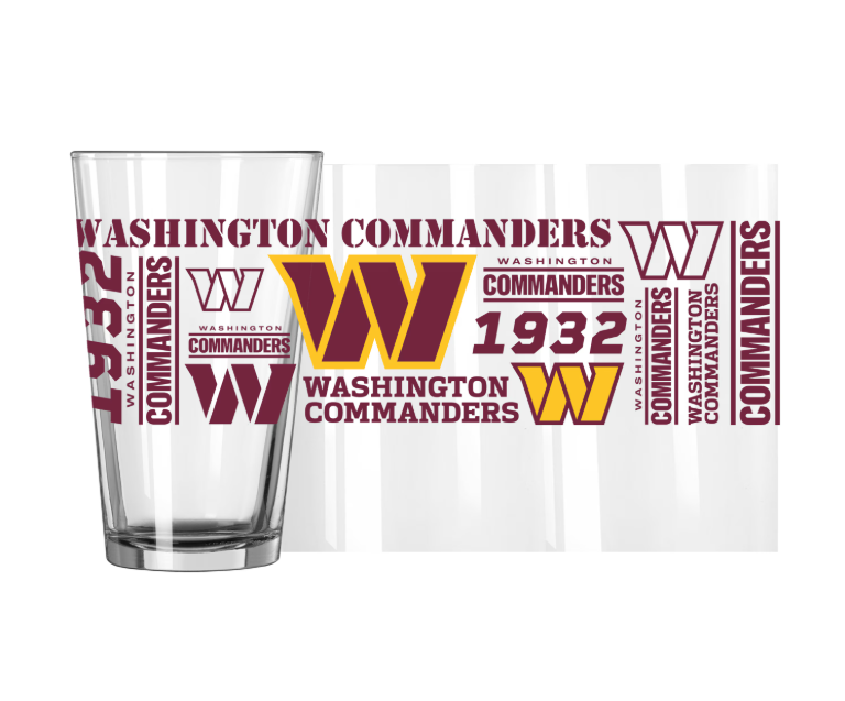 Washington Commanders Boelter 16 Oz Spirit Pint Glass