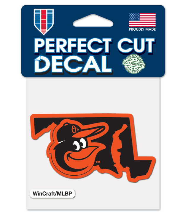 Baltimore Orioles Wincraft State 4X4 Perfect Cut Decal