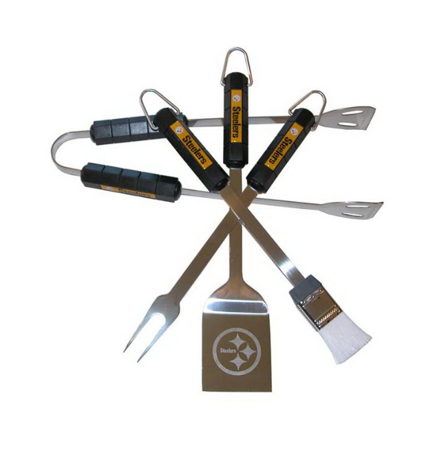 Pittsburgh Steelers Siskiyou 4-Piece Grill Tool Set