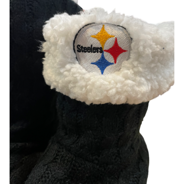 Pittsbrugh Steelers Women's Fold Over Knit Cable Boots