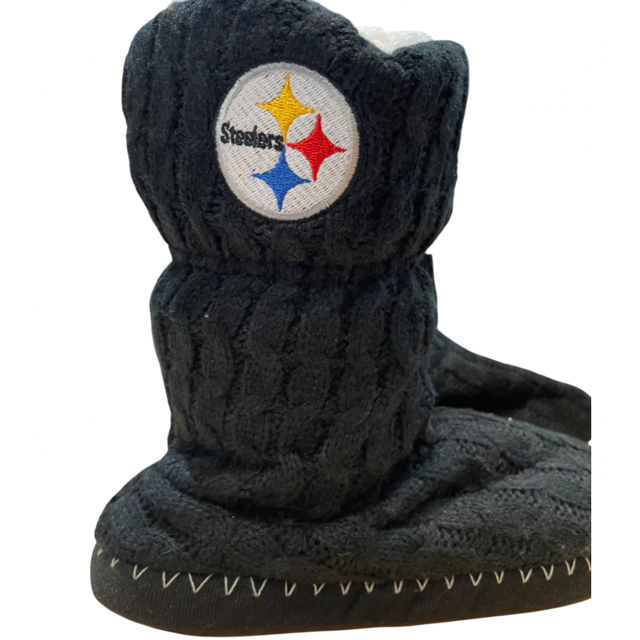 Pittsbrugh Steelers Women's Fold Over Knit Cable Boots
