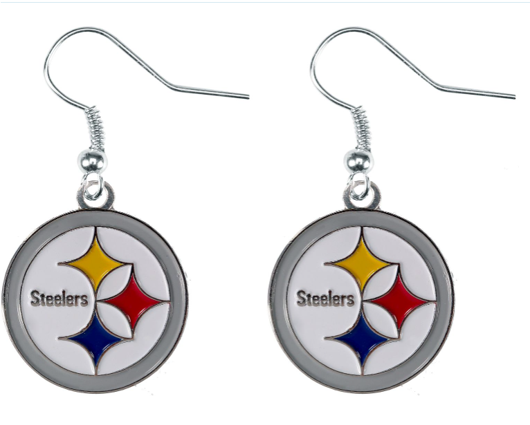 Steelers Team J-hook Team Logo Earring
