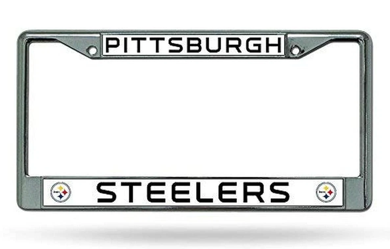 Pittsburgh Steelers Rico Industries 12" x 6" Chrome Metal License Plate Frame