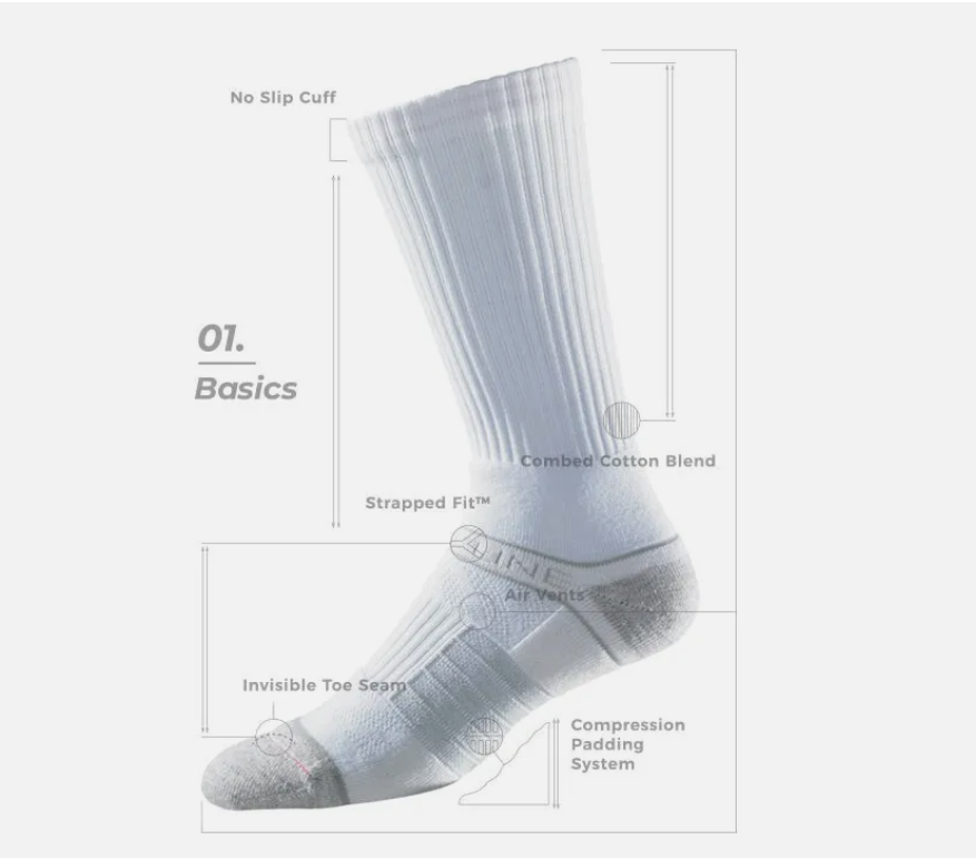 Virginia Tech Strideline Hokie Logo Crew Socks- Gray