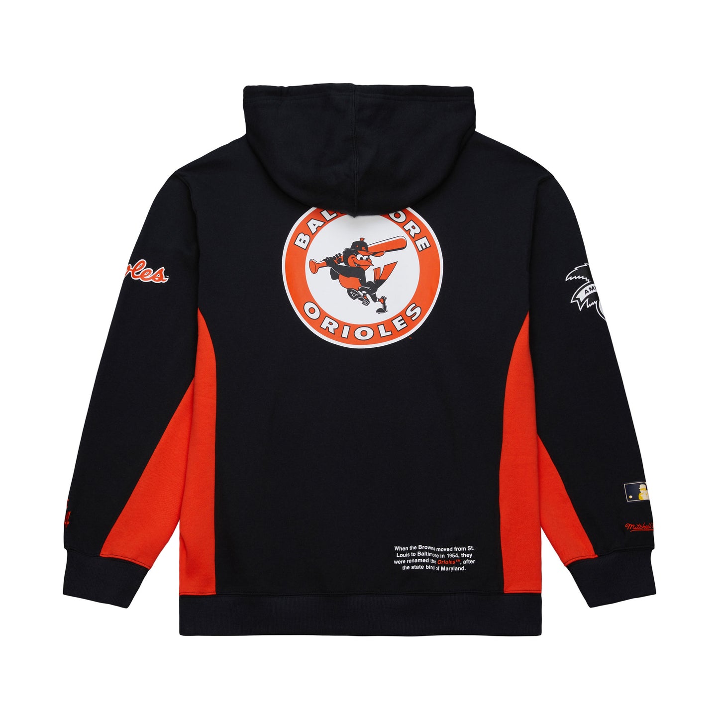 Baltimore Orioles Mitchell & Ness Team Origins Fleece Hoodie - Black