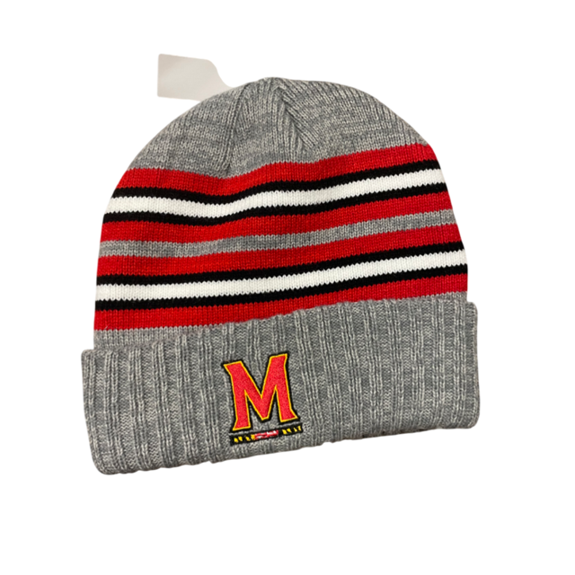 Maryland Terrapins Captivating Gray Stripe Knit Hat