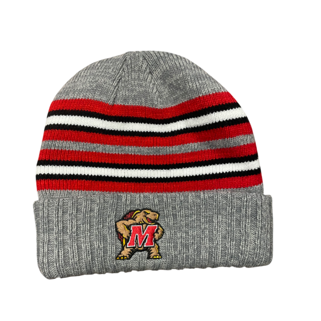 Maryland Terrapins Captivating Gray Stripe Knit Hat