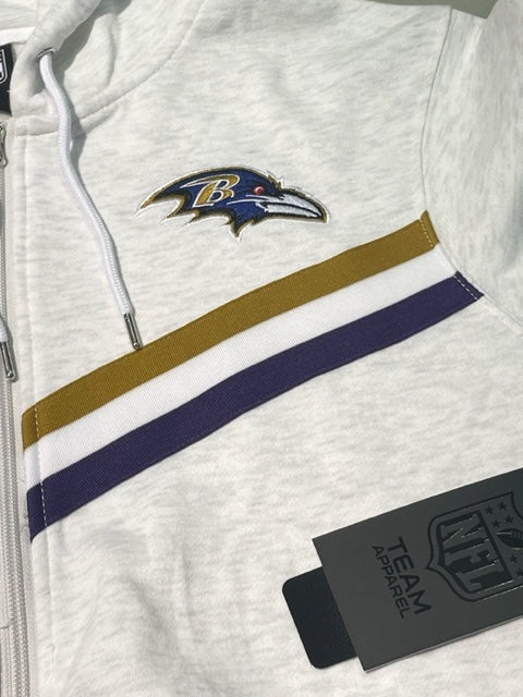 Baltimore Ravens Majestic Women's Victory Full Zip Hoodie- Gray