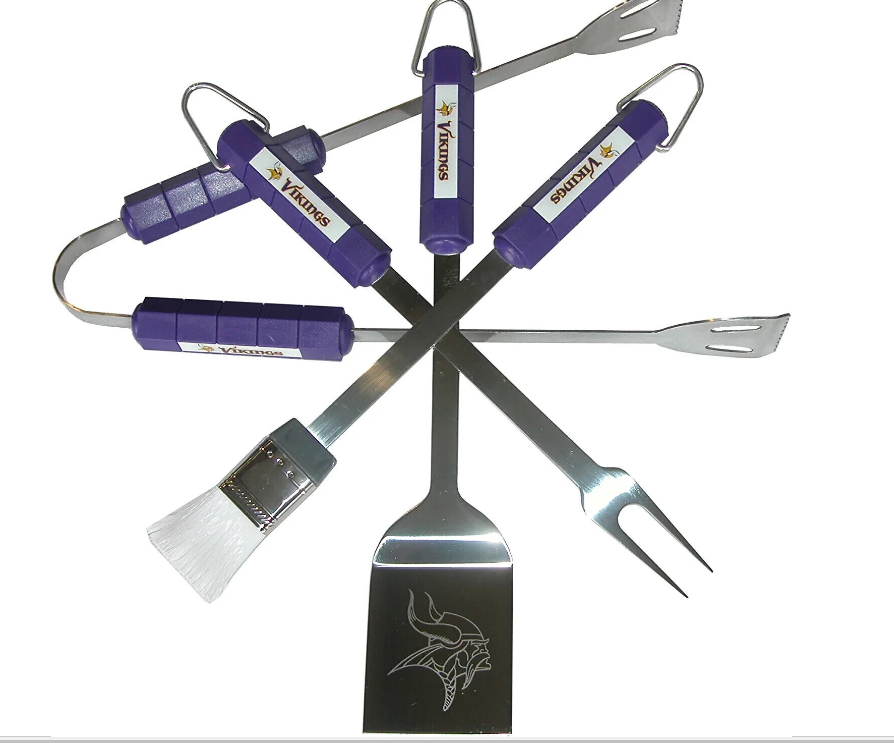 Minnesota Vikings Siskiyou 4-Piece Grill Tool Set