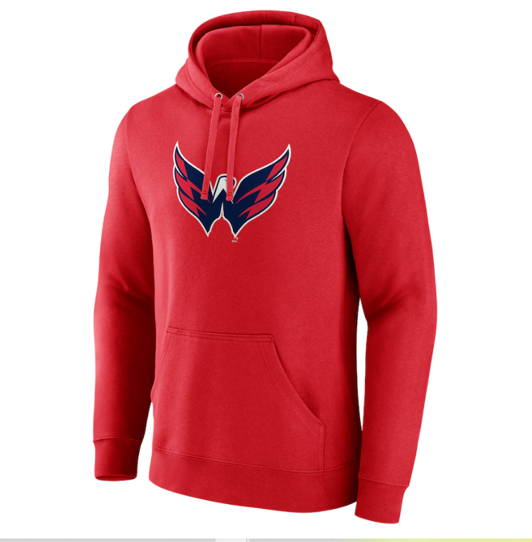 Washington Capitals Fanatics Primary Logo Pullover Hoodie - Red
