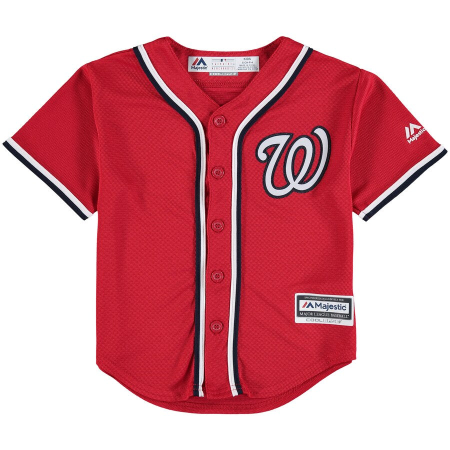 Washington Nationals Majestic Preschool Red Official Cool Base Team Jersey