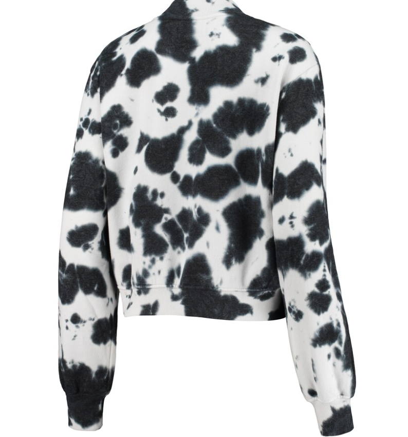 Baltimore Ravens Women's Junk Food Black Tie-Dye Cropped Pullover Sweatshirt