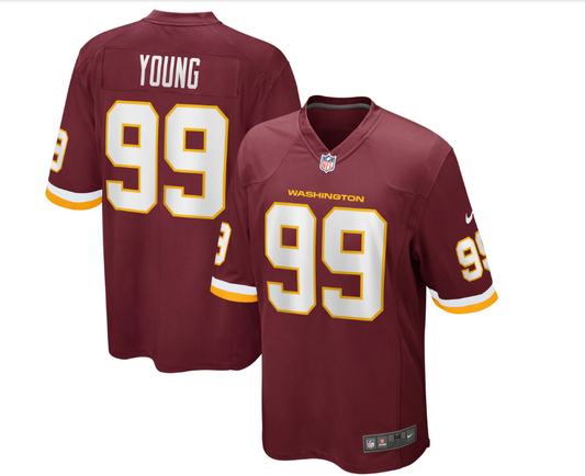 Washington Football Team Nike #99 Chase Young Youth Jersey- Burgandy