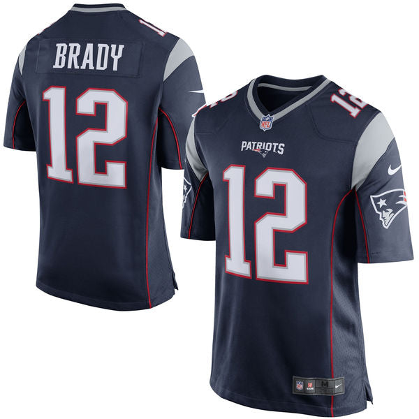 New England Patriots #12 Tom Brady Youth Jersey - Blue