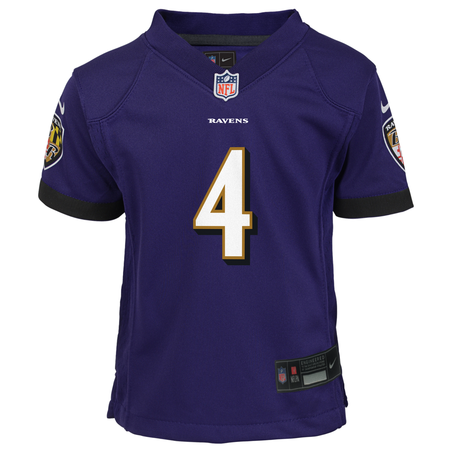 Baltimore Ravens Nike #4 Zay Flowers Toddler Nike Game Jersey- Purple