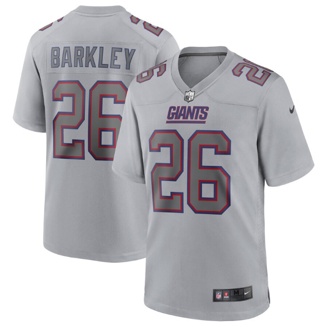 New York Giants Nike #26 Saquon Barkley Youth Atmosphere Jersey
