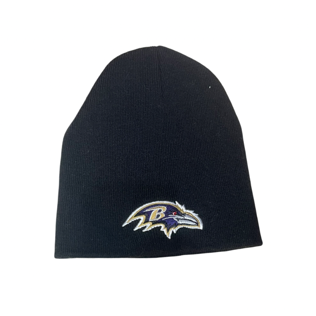 Baltimore Ravens Basic Cuffless Knit Hat-Black