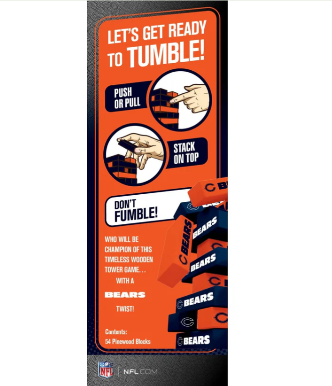 Chicago Bears Masterpieces Tumble Tower