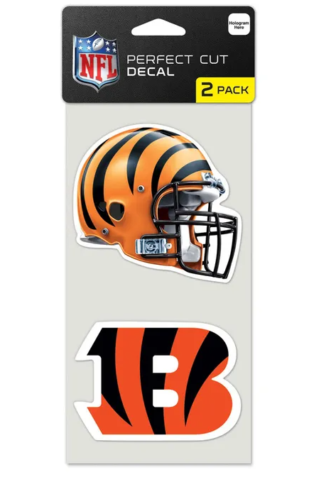 Cincinnati Bengals Wincraft Perfect Cut Decal 4x4 Set of Two