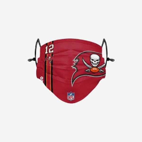 Tampa Bay Buccaneers #12 Tom Brady Foco Sideline Logo Pleated Face Cover Mask