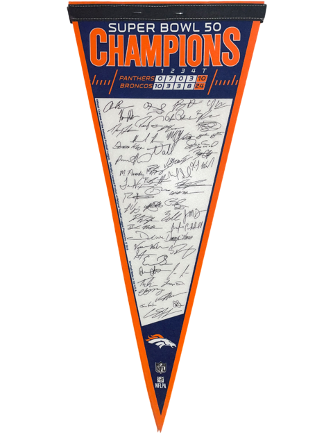 Denver Broncos Wincraft Super Bowl Carded Pennant 12" x 30"
