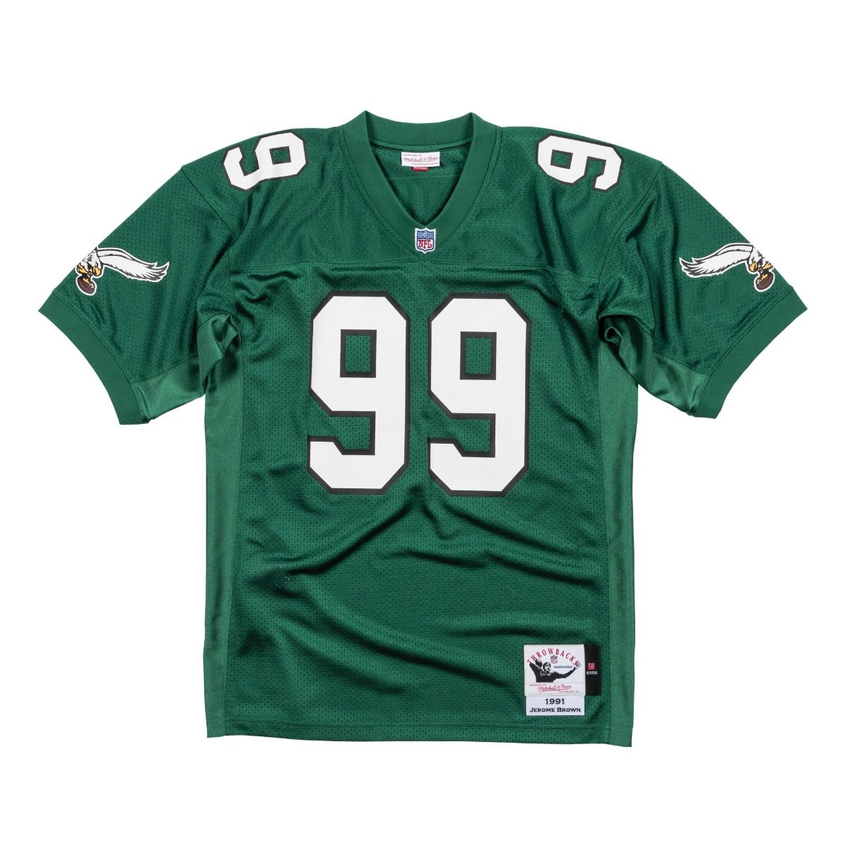 Philadelphia Eagles # 99 Jerome Brown Mitchell & Ness Jersey - Green
