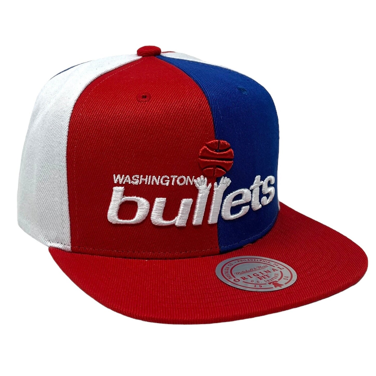 Washington Bullets Mitchell & Ness Pinwheel Snapback - Red