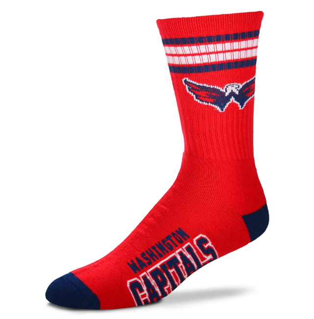 Washington Capitals For Bare Feet Adult Red Deuce Sock