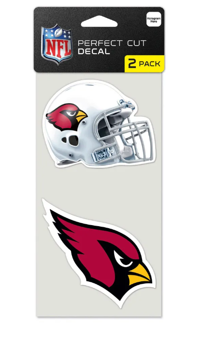 Arizona Cardinals Wincraft Perfect Cut Decal 4x4 Set of Two