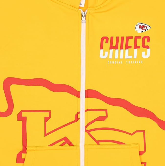 Kansas City Chiefs New Era Drill Full Zip Hoodie - Yellow
