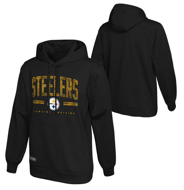 Pittsburgh Steelers Coin Toss Pullover Hoodie Men's Sweat Tops - Black