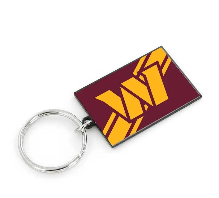 Washington Commanders Striped Keychain