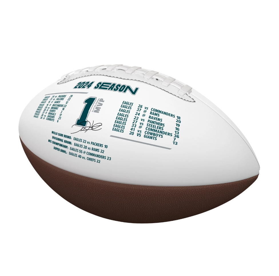 Philadelphia Eagles Super Bowl LIX Champs Full Size Debossed Autograph Football