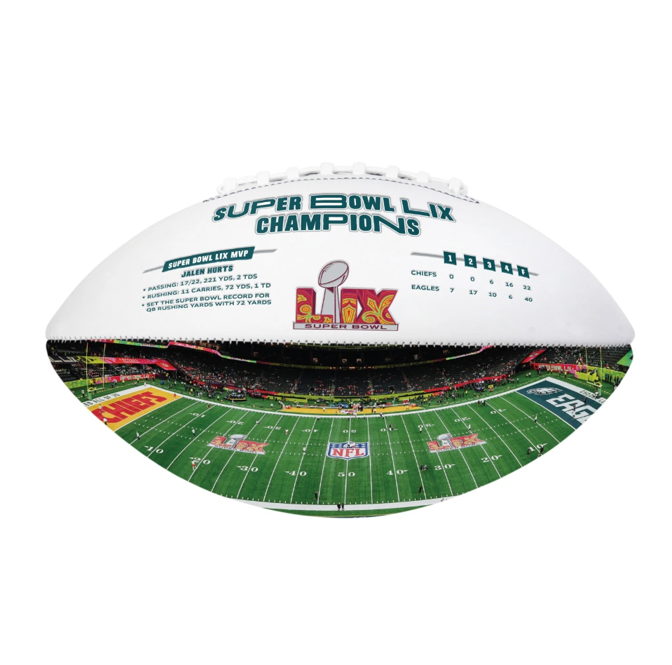 Philadelphia Eagles Super Bowl LIX Champs Full Size Debossed Autograph Football
