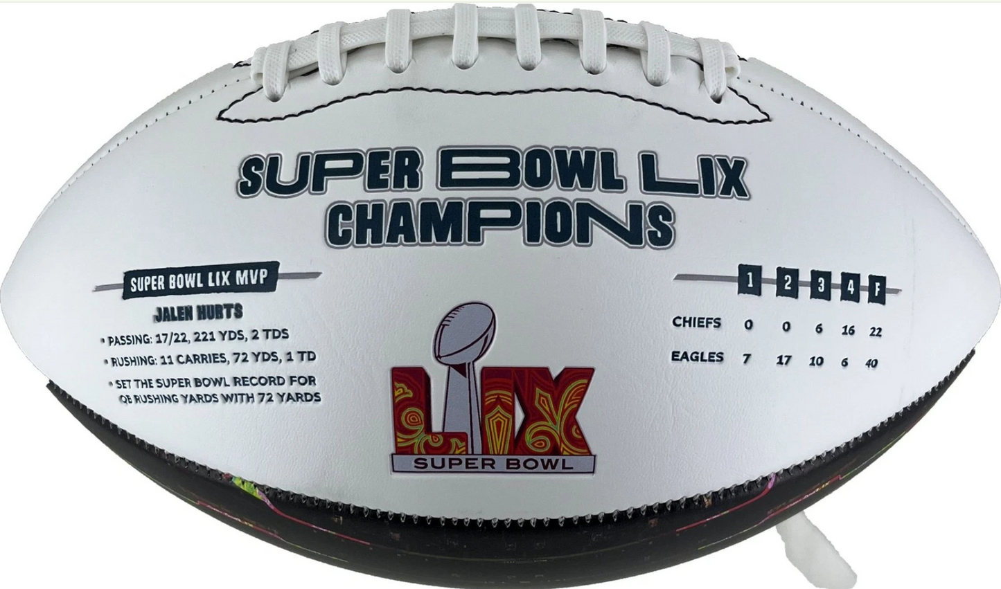 Philadelphia Eagles Super Bowl LIX Champs Full Size Debossed Autograph Football