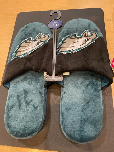 Philadelphia Eagles Mens Foco NFL Team Big Logo Slippers