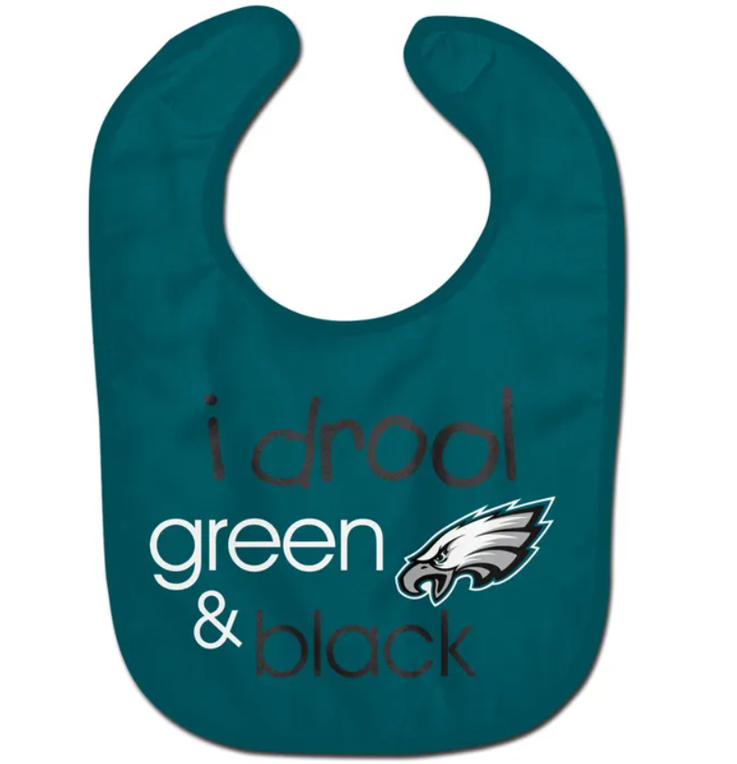 Phildelphia Eagles Drool Wincraft Infant I Drool Green & Silver All Pro Bib
