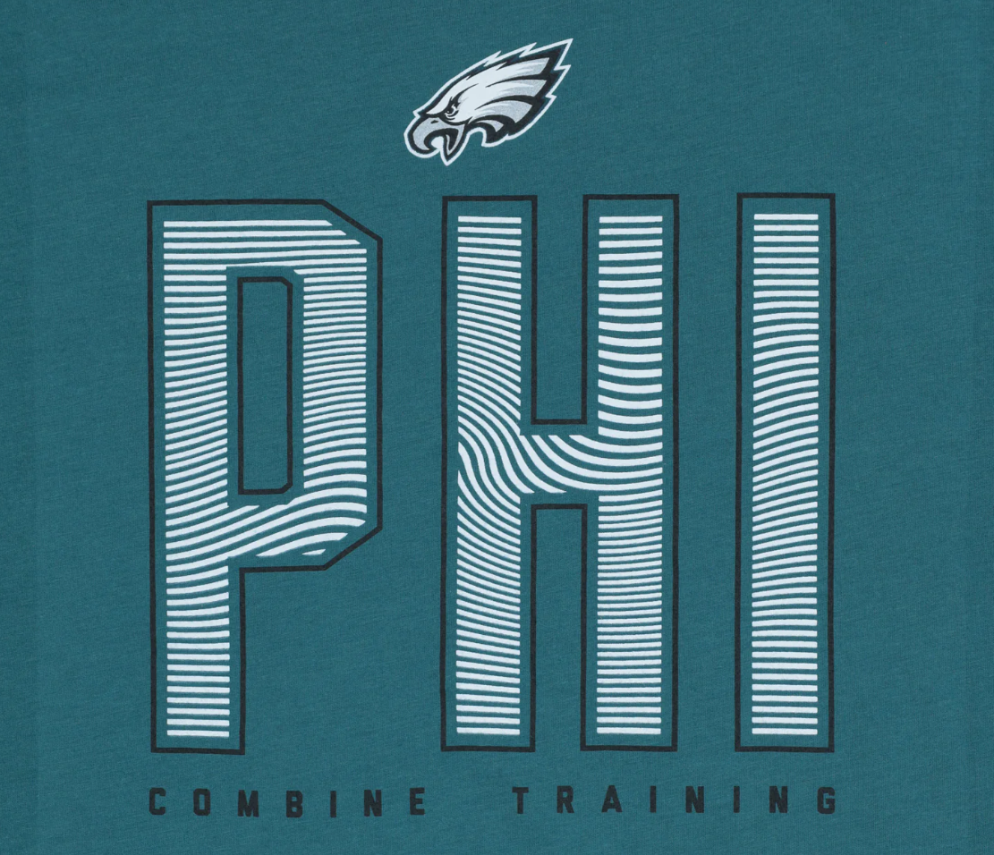 Philadelphia Eagles New Era Combine Record Setter Long Sleeve Tee