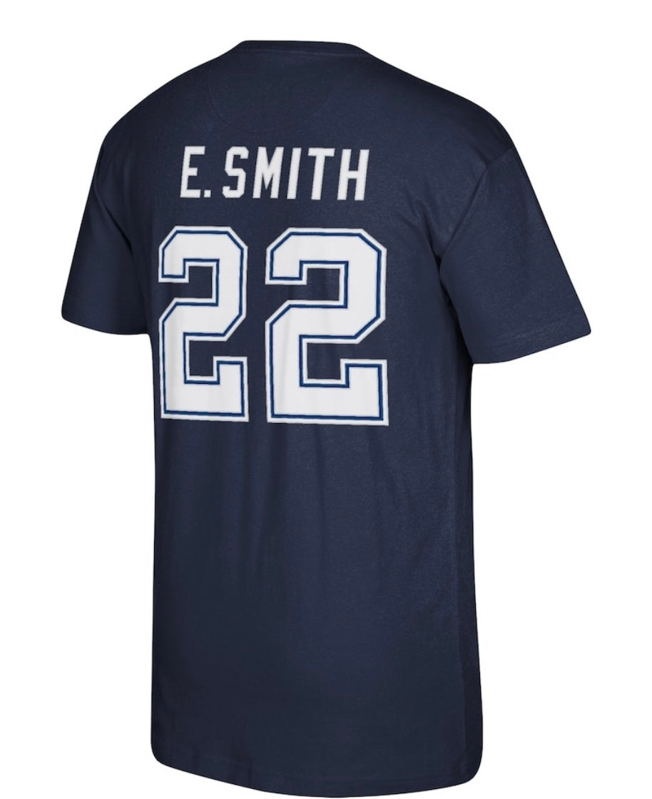 Dallas Cowboys Mitchell & Ness #22 Emmitt Smith Player Name & Number T-Shirt