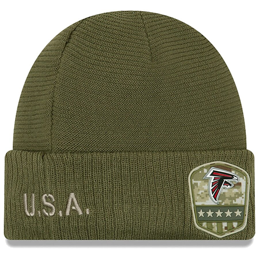 Atlanta Falcons New Era Salute to Service Knit Hat- Olive